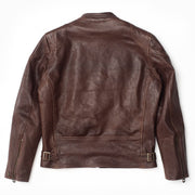 Brown Cafe Racer Leather Jacket