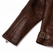 Brown Cafe Racer Leather Jacket