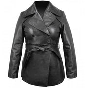 Pea Coat Ladies Leather