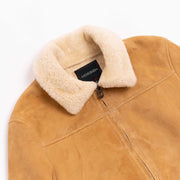 Aviator Jacket Women Shearling Camel