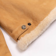 Aviator Jacket Women Shearling Camel