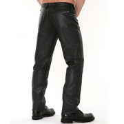 Leather Jeans Men