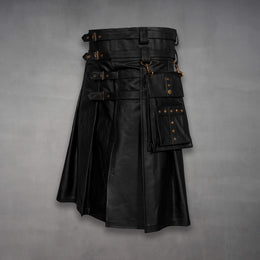 Mens Gothic Kilt Leather