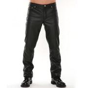 Leather Jeans Men