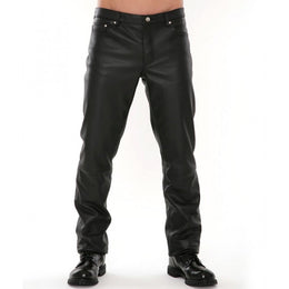 Leather Jeans Men