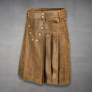 Genuine Leather Kilt for Mens