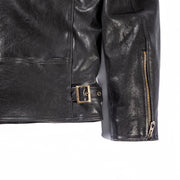 Black Cafe Racer Leather Jacket