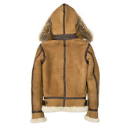 Suede Bomber Jacket With Hood