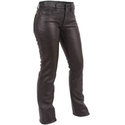 Womens Leather Jeans Low Rise