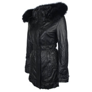 Fur Hooded Coat for Ladies