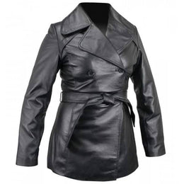 Pea Coat Ladies Leather