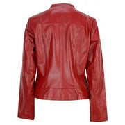 Red Leather Jacket for Women