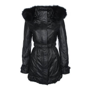 Fur Hooded Coat for Ladies