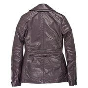 Leather Peacoat Womens