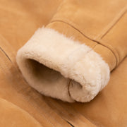 Aviator Jacket Women Shearling Camel