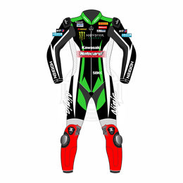 Kawasaki One Piece Green Racing Leather